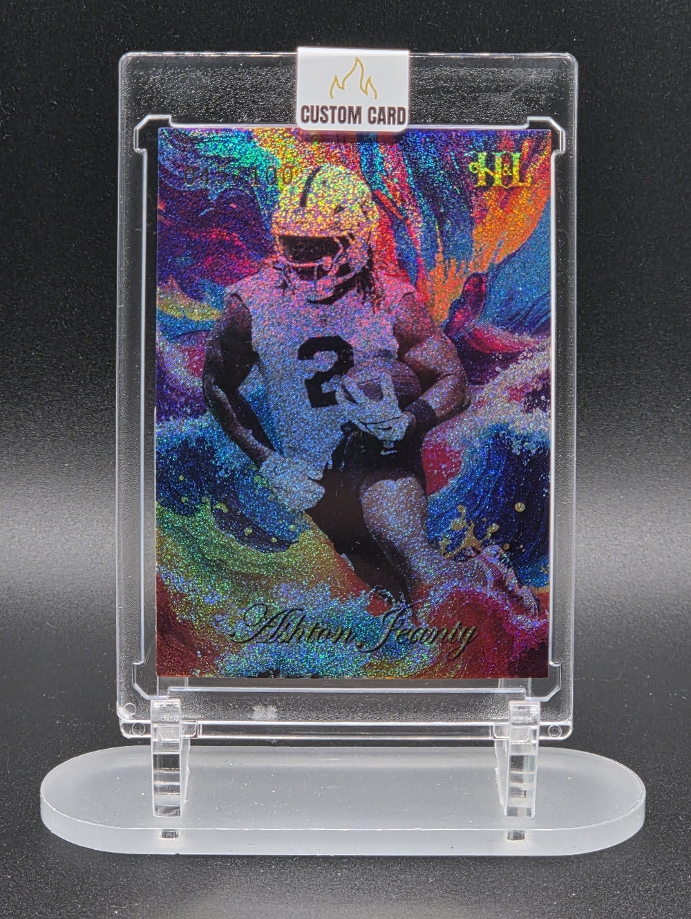 Custom Art Card- Ashton Jeanty Heroes & Legends  (45/100)